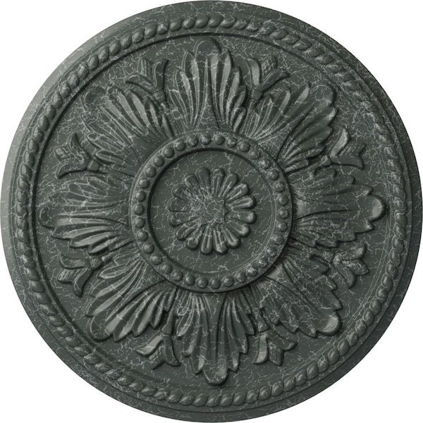 Ekena Millwork Edinburgh Ceiling Medallion (Fits Canopies up to 5 1/4"), 18"OD x 1 3/4"P, Athenian Green Crackle CM18EDAGC - main